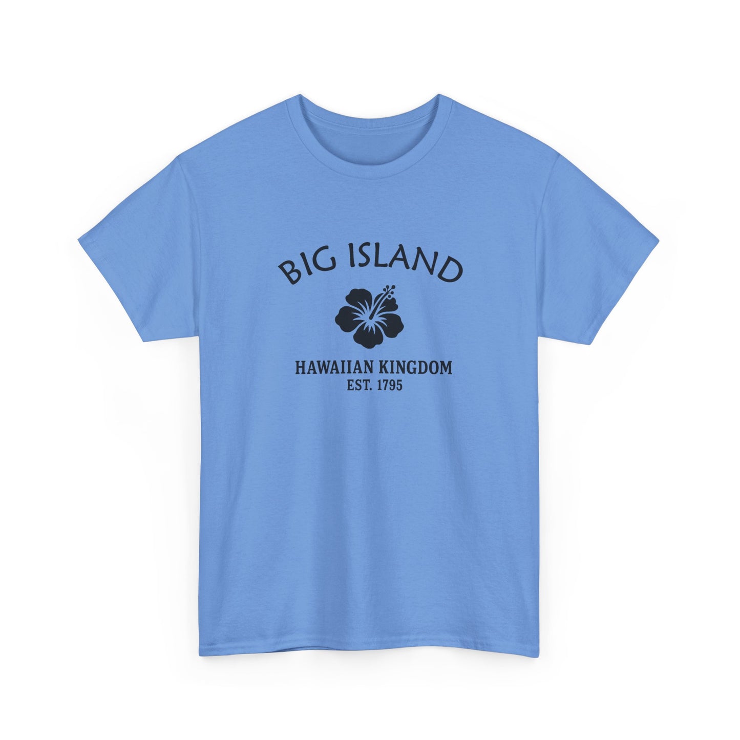 Big Island Hawaii Vintage Retro Unisex Heavy Cotton Tee - Black Logo