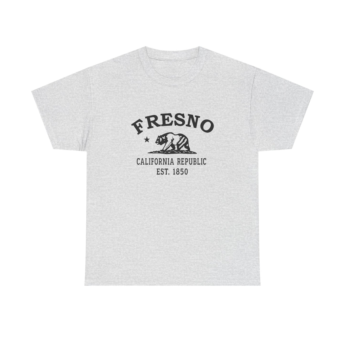 Fresno California Vintage Retro Unisex Heavy Cotton Tee - Black Logo