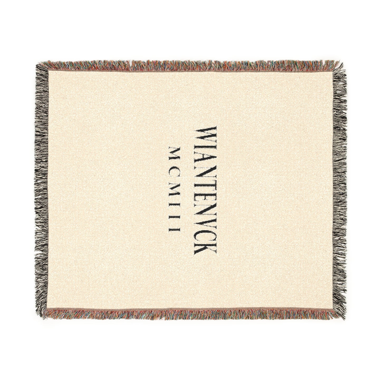 Wiantenuck Cotton Woven Blanket - Text Logo