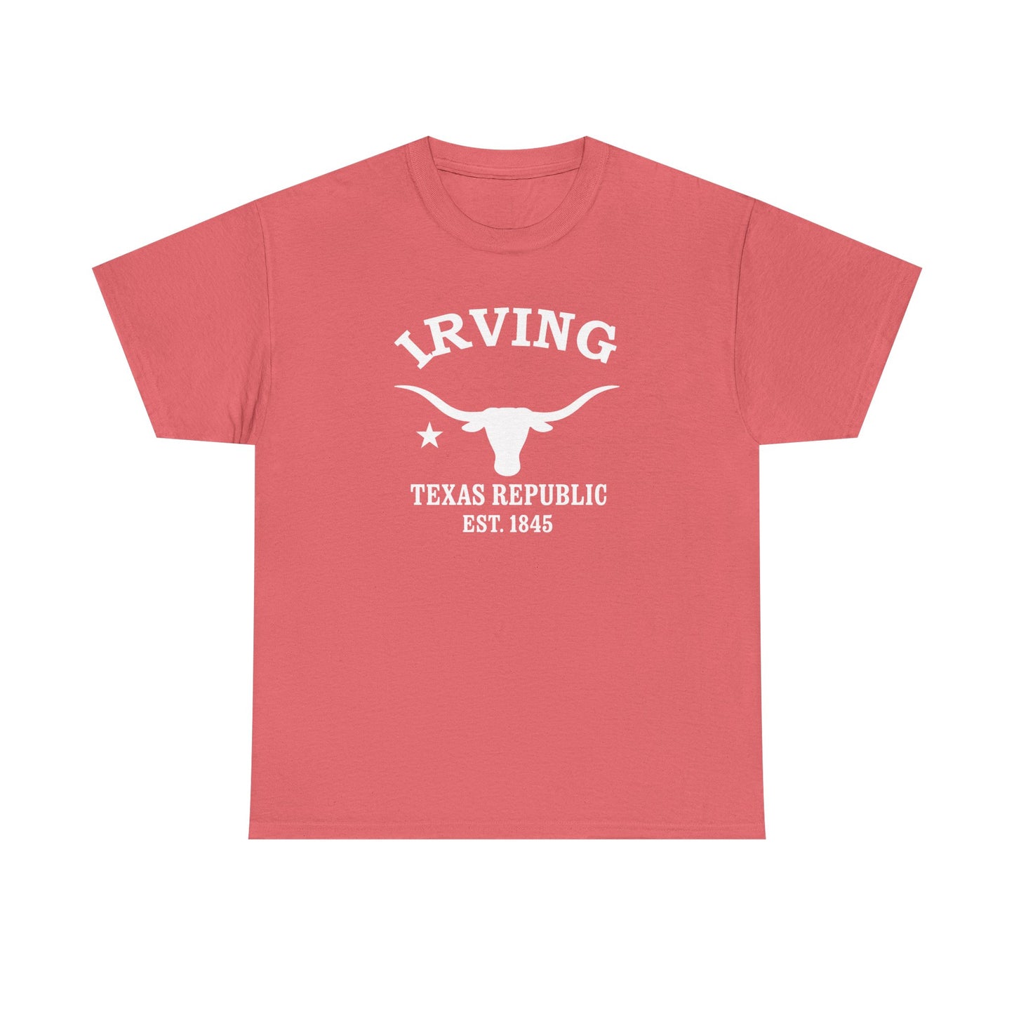Irving Texas Vintage Retro Unisex Heavy Cotton Tee - White Logo