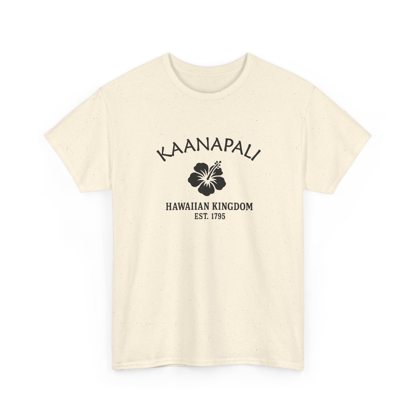 Kaanapali Hawaii Vintage Retro Unisex Heavy Cotton Tee - Black Logo