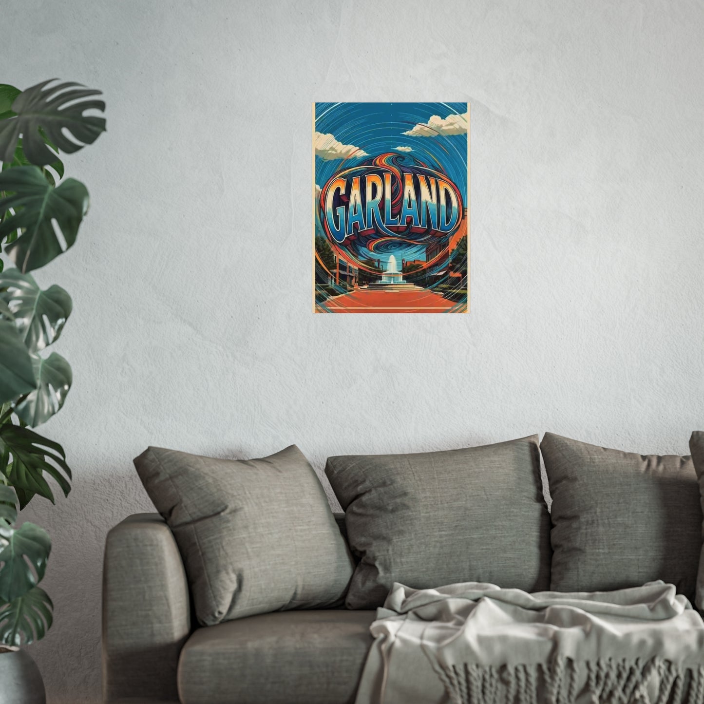Garland Texas Vintage Retro Giclée Print Art Series Poster