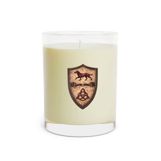 №108 Knight's Vigil Scented Candle · Live Your Best Knight · Temperantia Fiducia Perseverantia