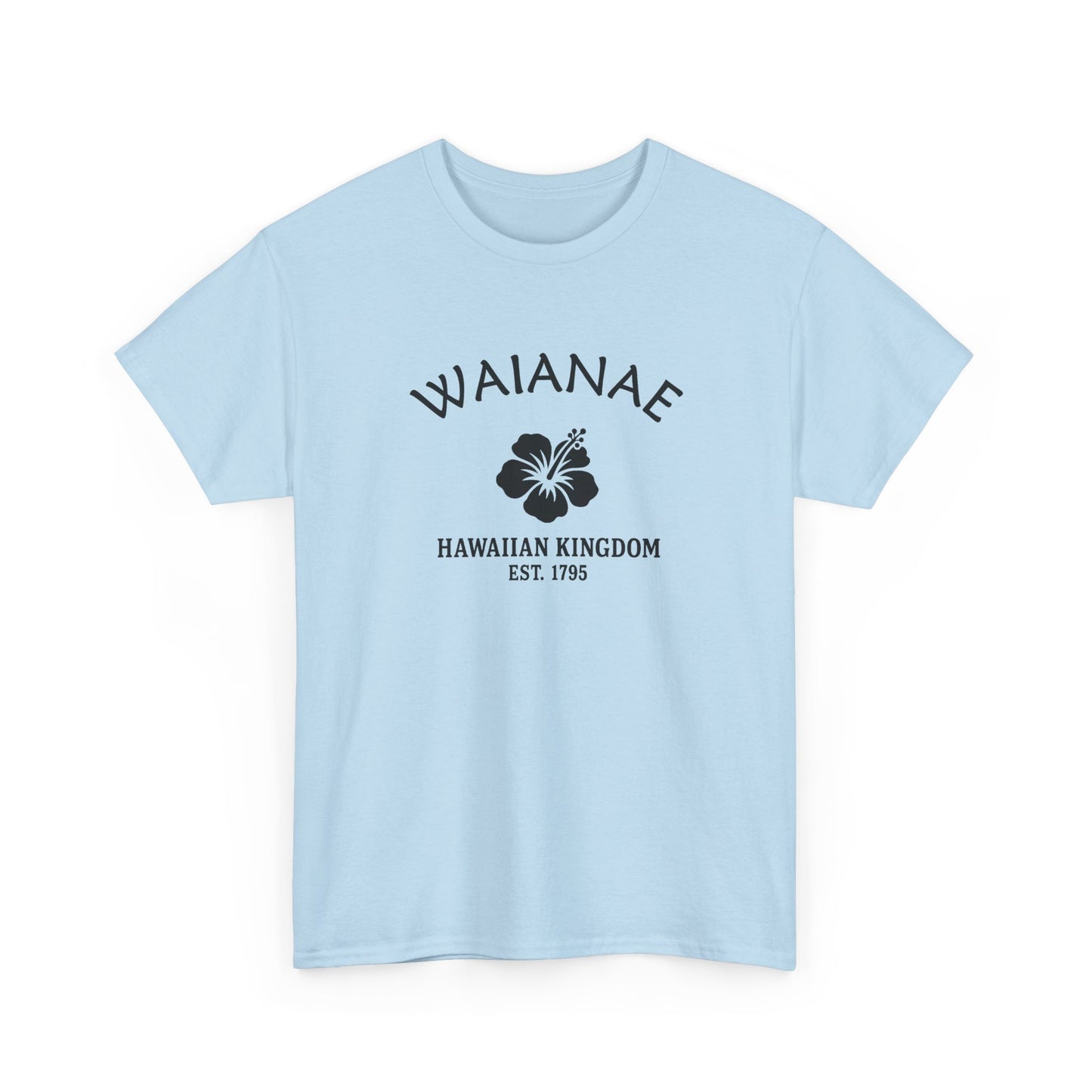 Waianae Hawaii Vintage Retro Unisex Heavy Cotton Tee - Black Logo