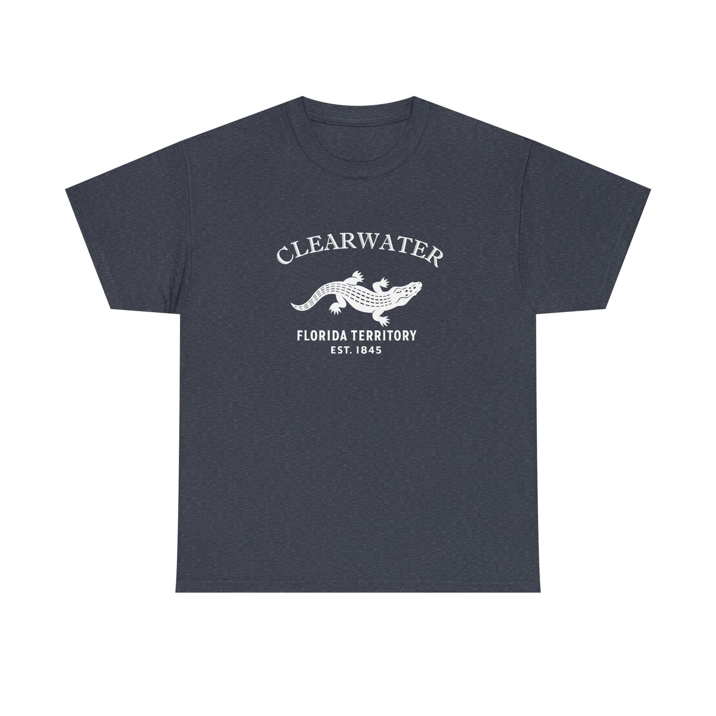 Clearwater Florida Vintage Retro Unisex Heavy Cotton Tee - White Logo