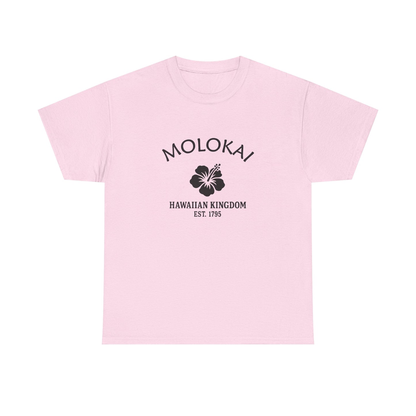 Molokai Hawaii Vintage Retro Unisex Heavy Cotton Tee - Black Logo