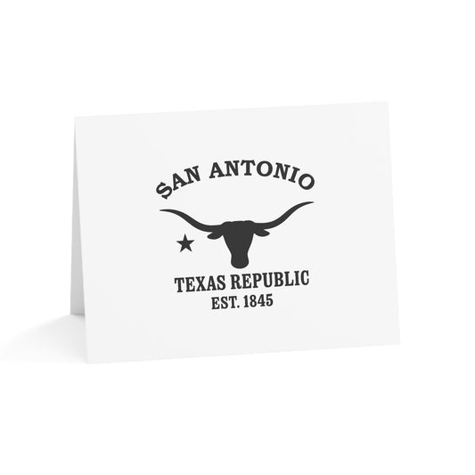 San Antonio Texas Vintage Retro Thank You Card Set - Black Logo