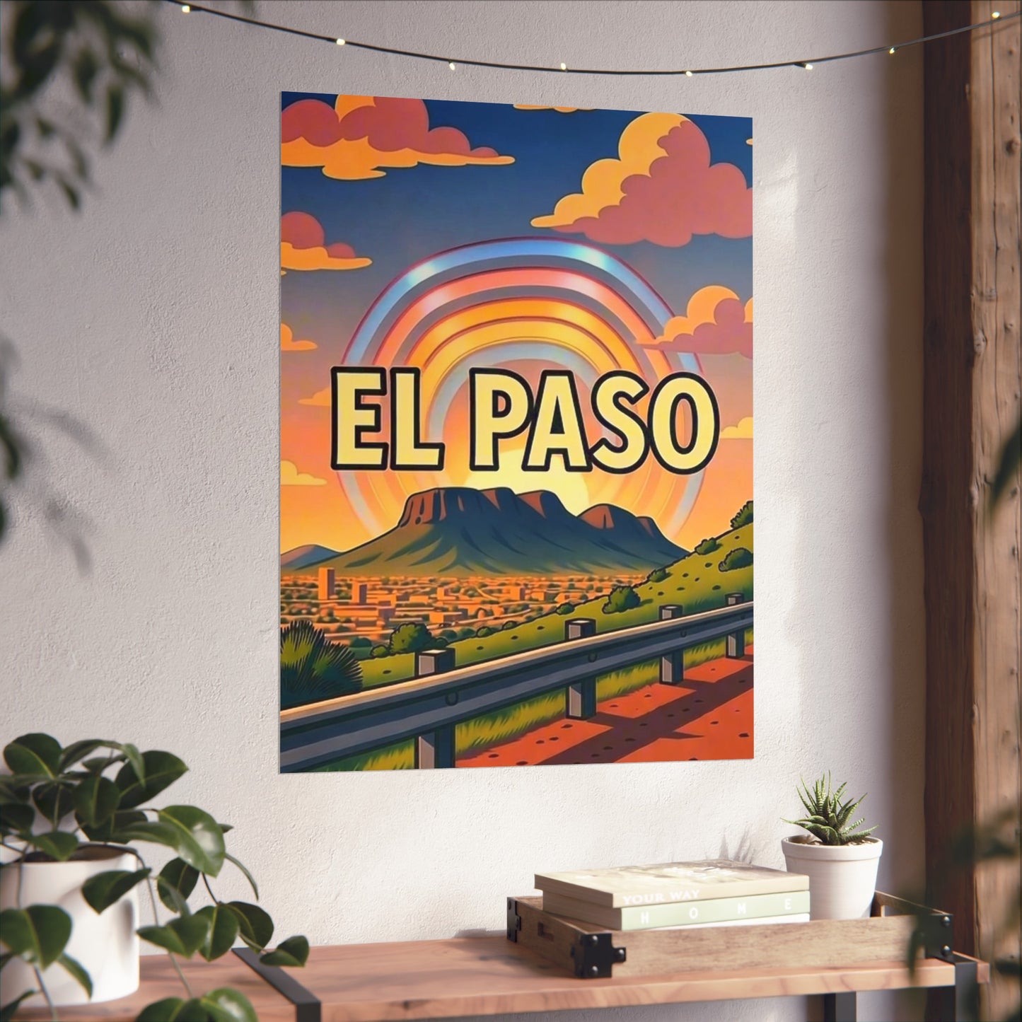 El Paso Texas Vintage Retro Giclée Print Art Series Poster