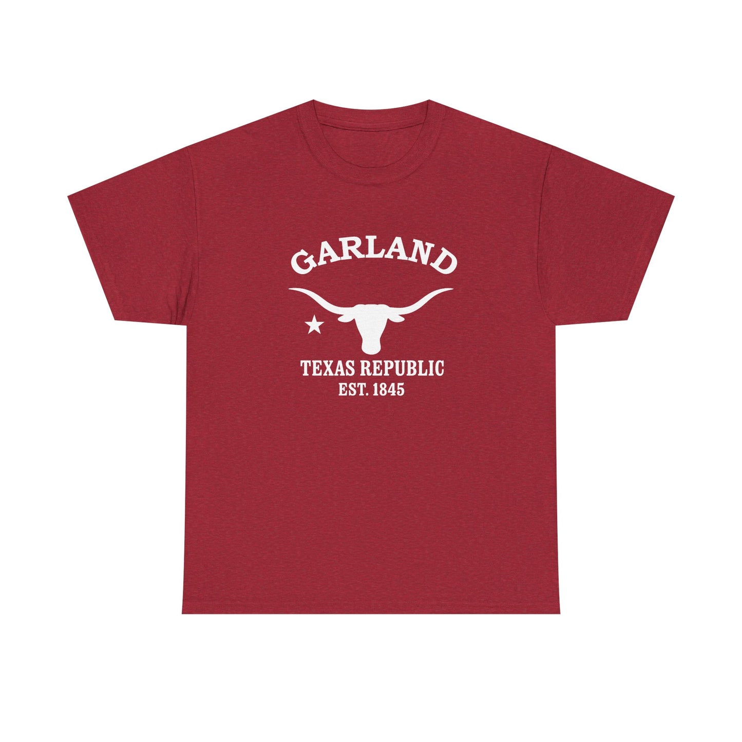 Garland Texas Vintage Retro Unisex Heavy Cotton Tee - White Logo