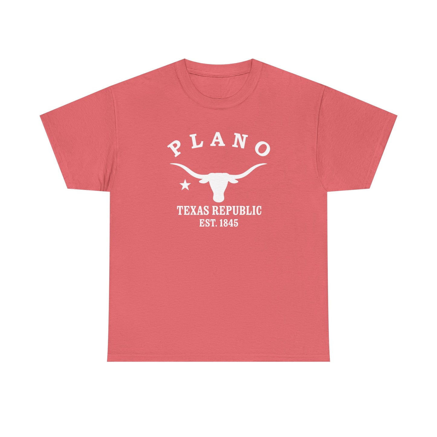 Plano Texas Vintage Retro Unisex Heavy Cotton Tee - White Logo