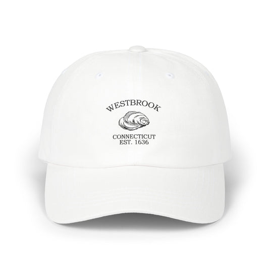 Westbrook Connecticut Vintage Retro Embroidered Cotton Cap - Black Logo