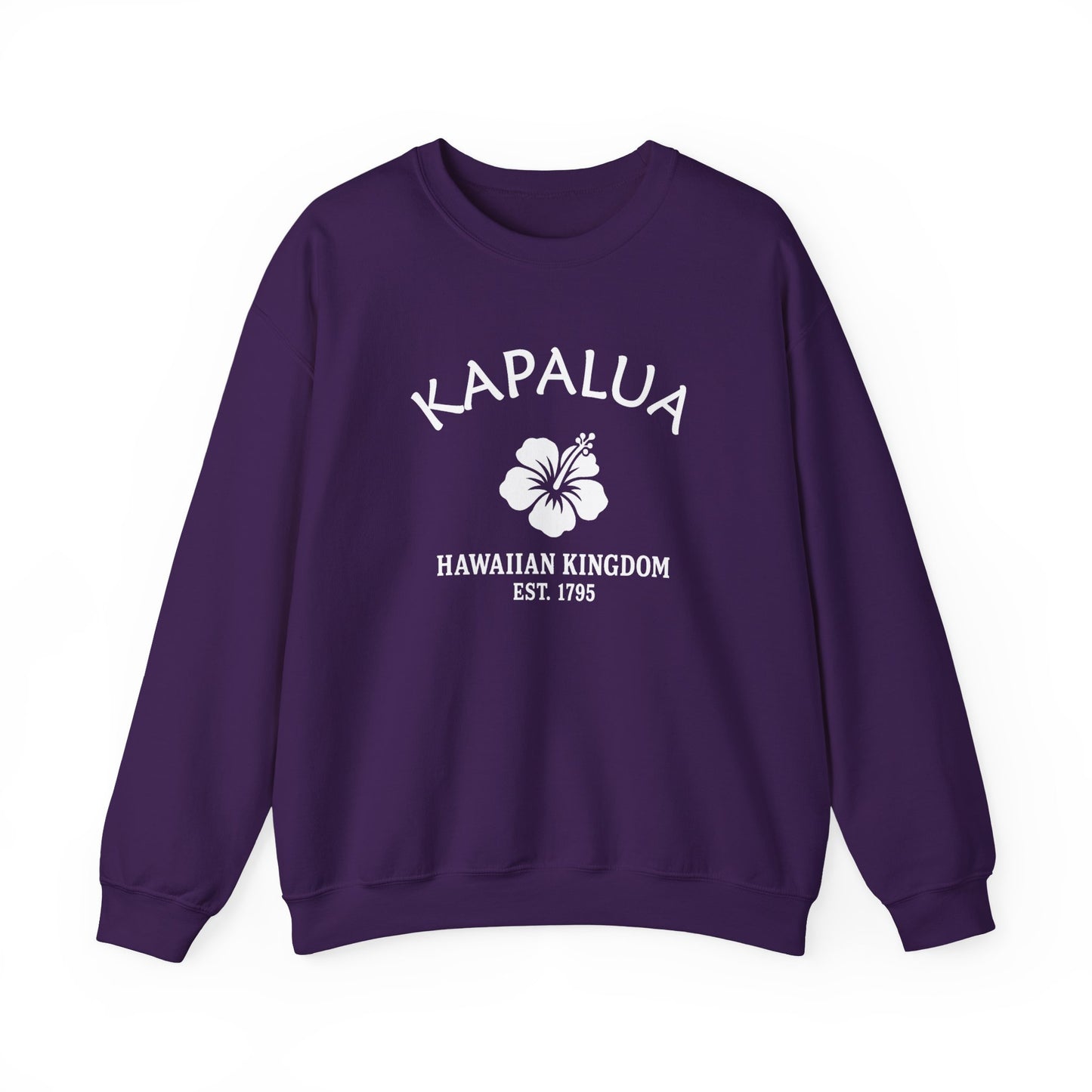 Kapalua Hawaii Vintage Retro Unisex Heavy Crewneck Sweatshirt - White Logo