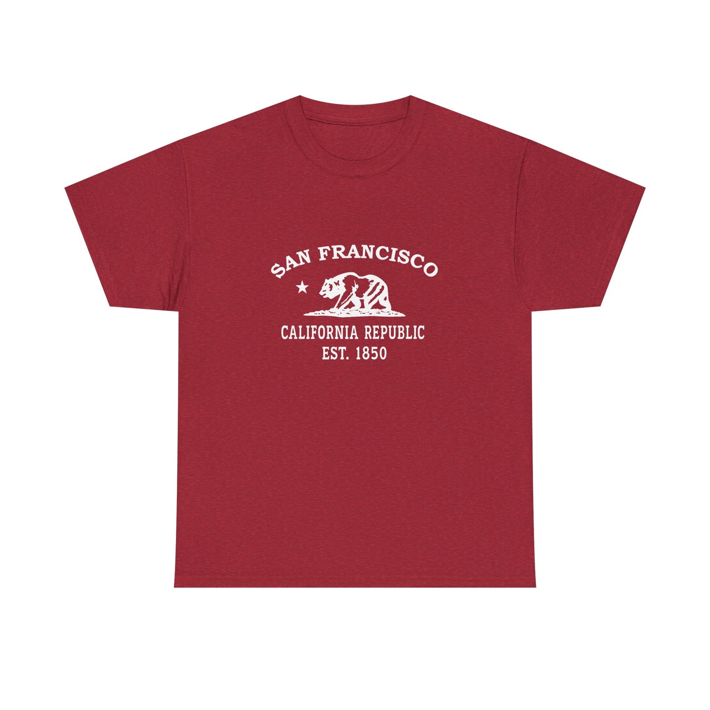 San Francisco California Vintage Retro Unisex Heavy Cotton Tee - White Logo