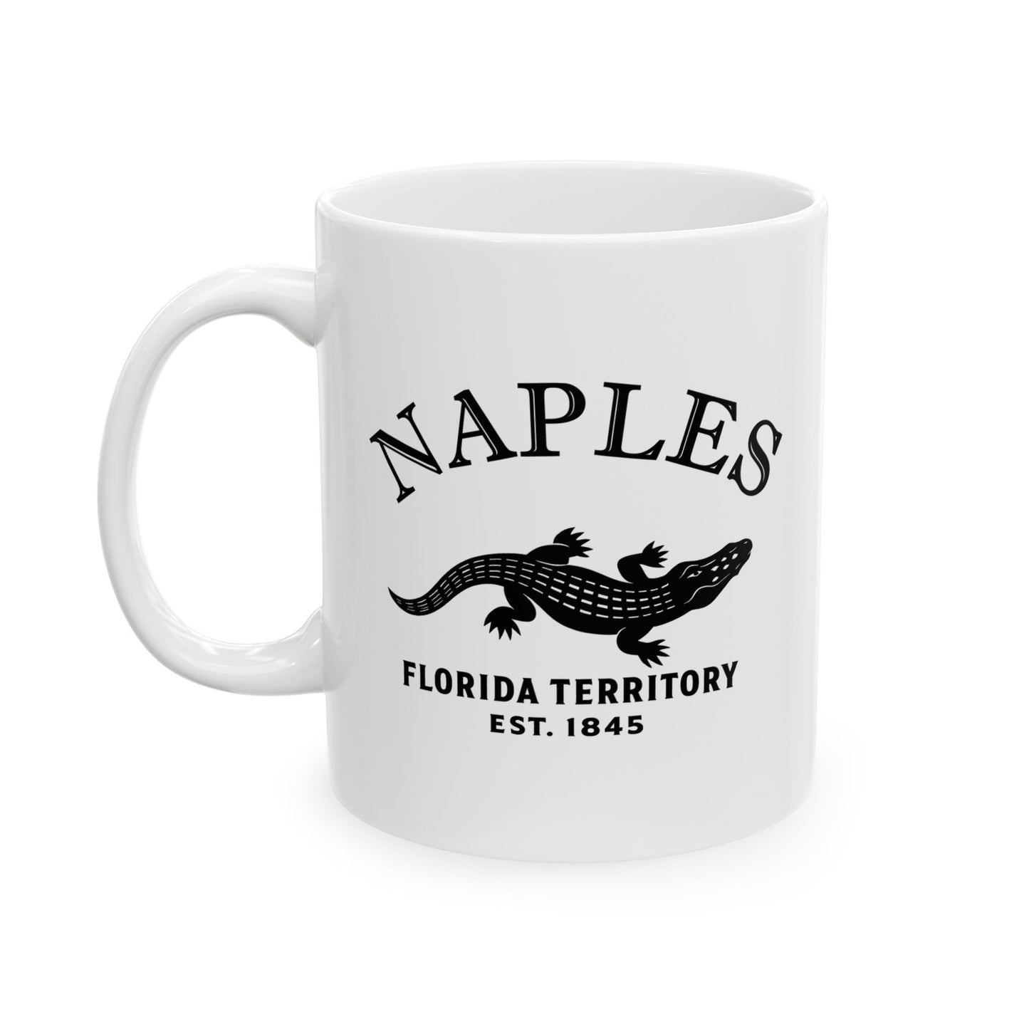 Naples Florida Vintage Retro Ceramic Mug - Black Logo
