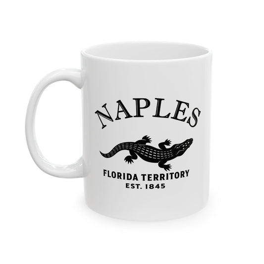 Naples Florida Vintage Retro Ceramic Mug - Black Logo