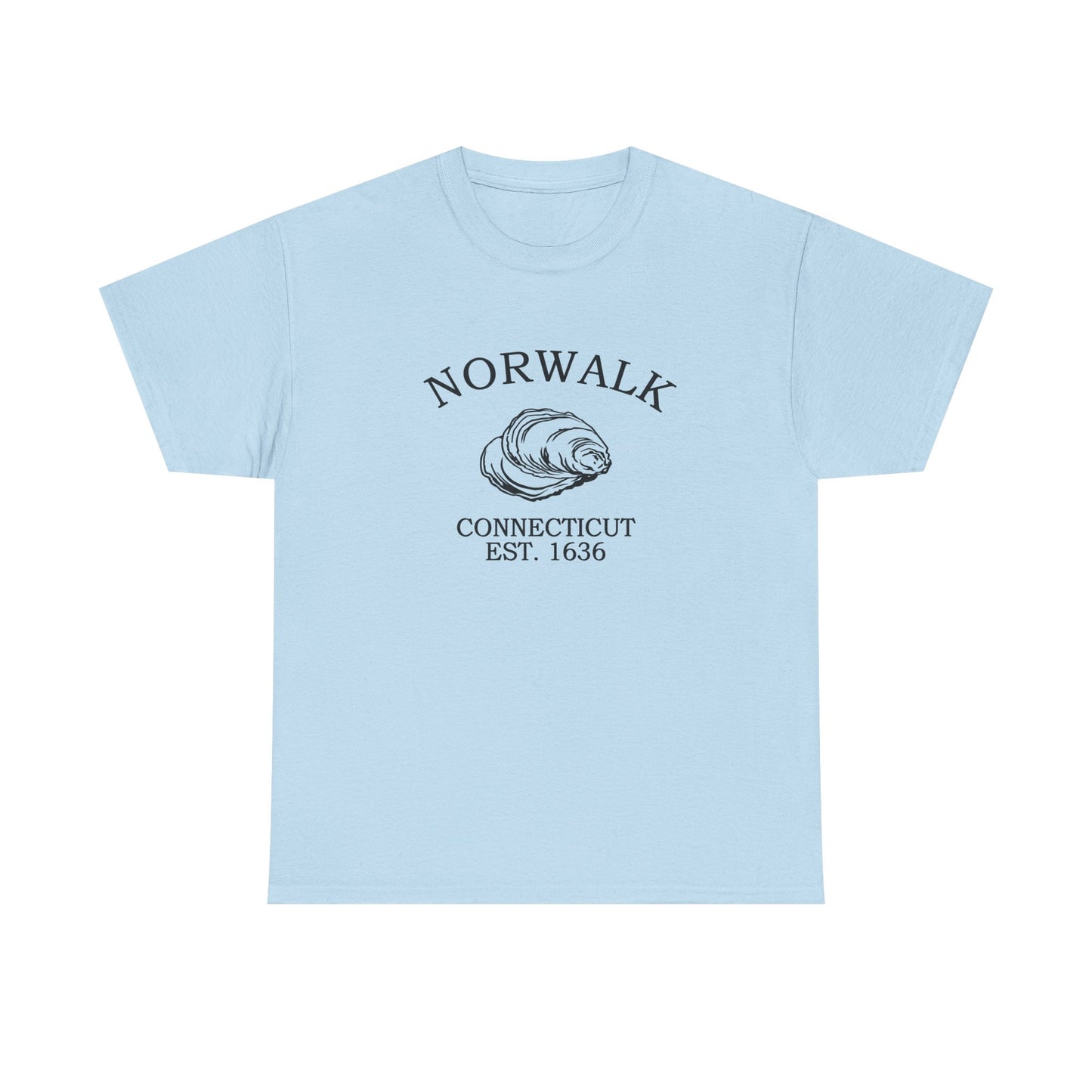 Norwalk Connecticut Vintage Retro Unisex Heavy Cotton Tee - Black Logo