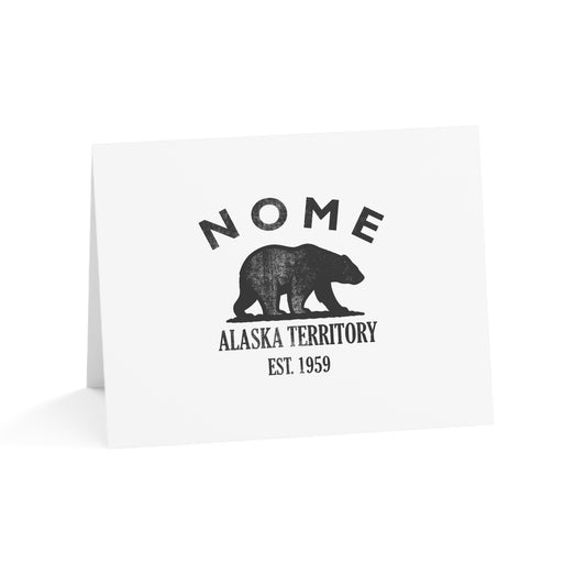 Nome Alaska Vintage Retro Thank You Card Set - Black Logo