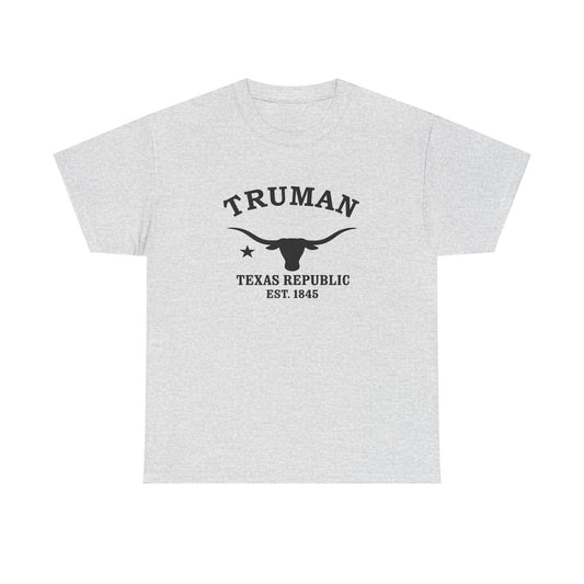 Truman Texas Vintage Retro Unisex Heavy Cotton Tee - Black Logo