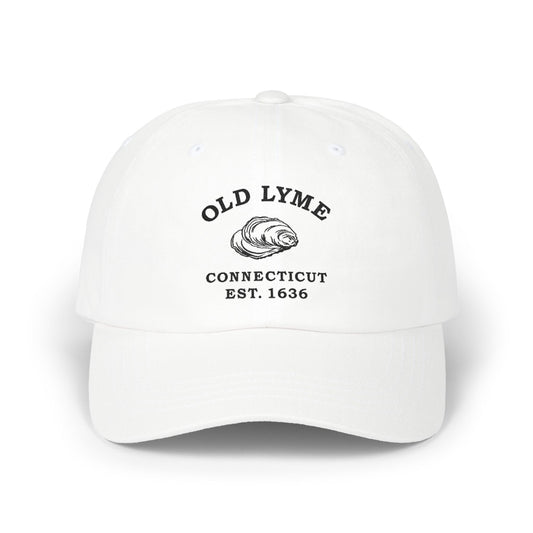 Old Lyme Connecticut Classic Cotton Cap - Black Logo