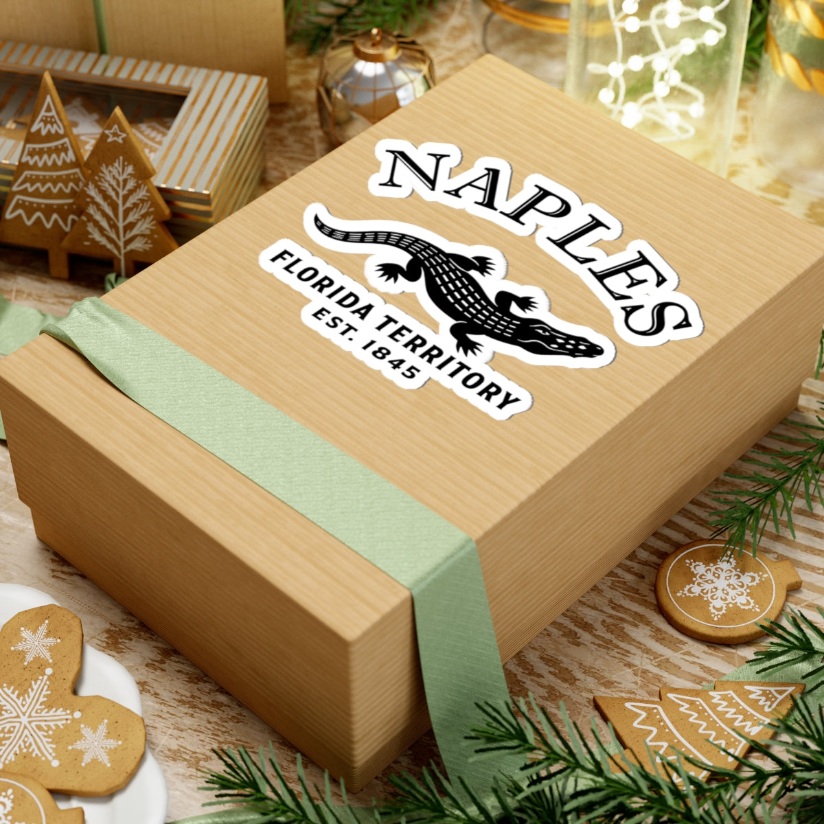 Naples Florida Vintage Retro Vinyl Sticker - Black Logo