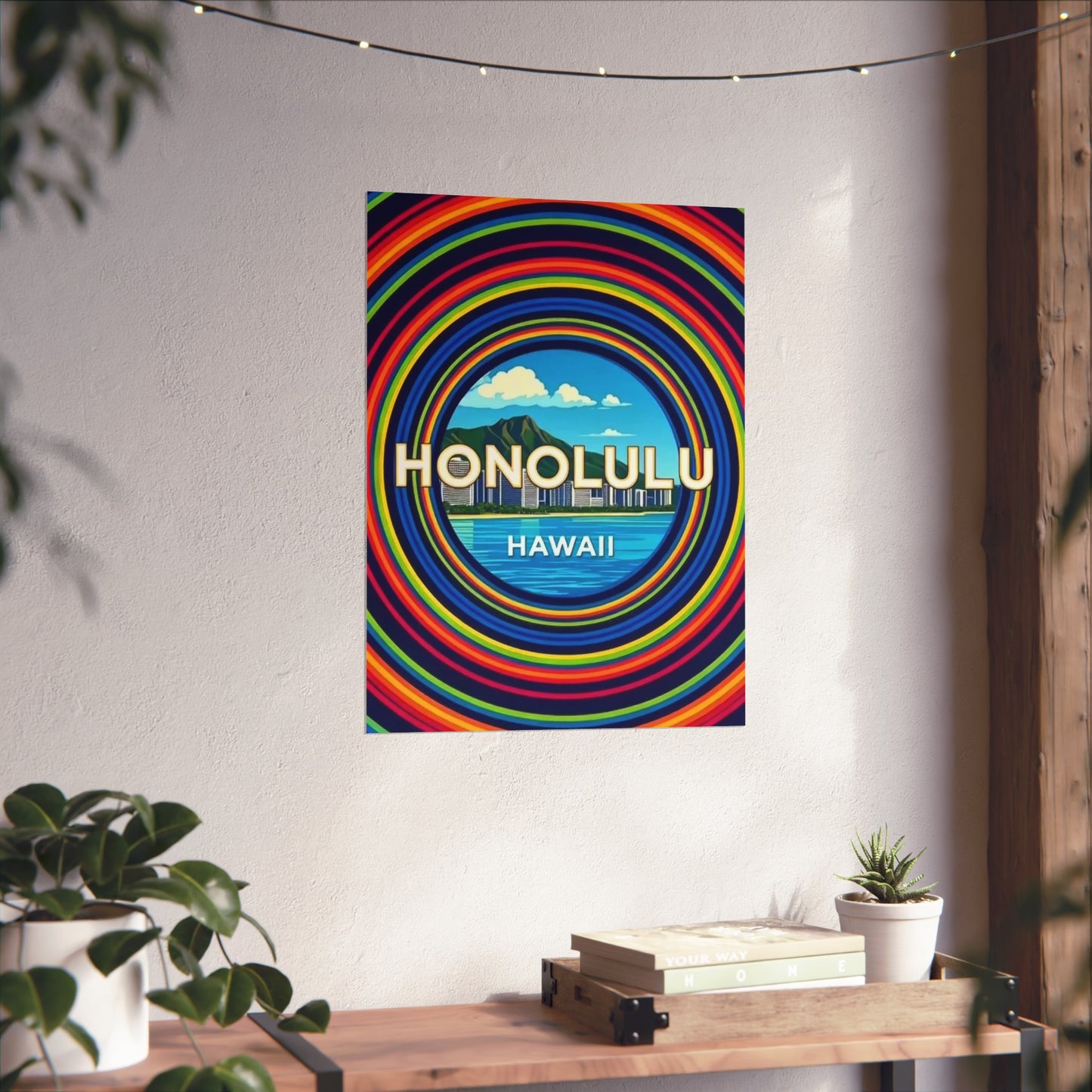Honolulu Hawaii Vintage Retro Giclée Print Art Series Poster