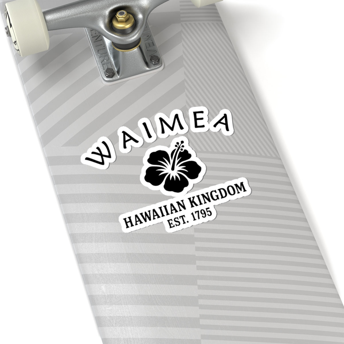 Waimea Hawaii Vintage Retro Vinyl Sticker - Black Logo