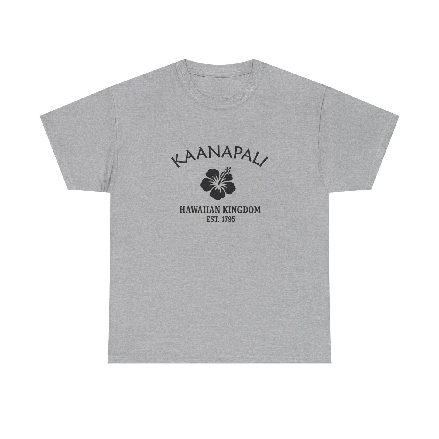 Kaanapali Hawaii Vintage Retro Unisex Heavy Cotton Tee - Black Logo