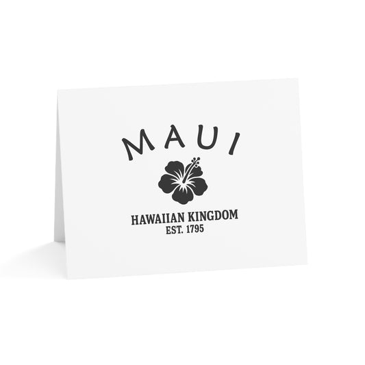 Maui Hawaii Vintage Retro Thank You Card Set - Black Logo