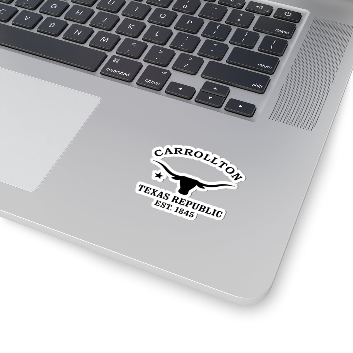 Carrollton Texas Vintage Retro Vinyl Sticker - Black Logo