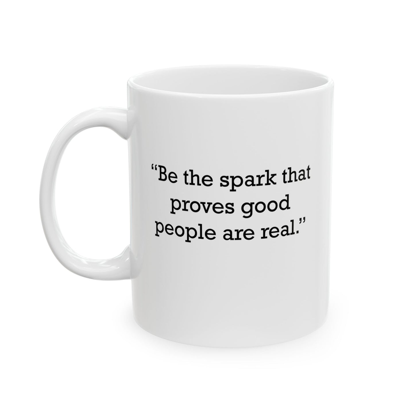 Quote 33 Be The Spark Vintage Retro Ceramic Mug - Black Logo