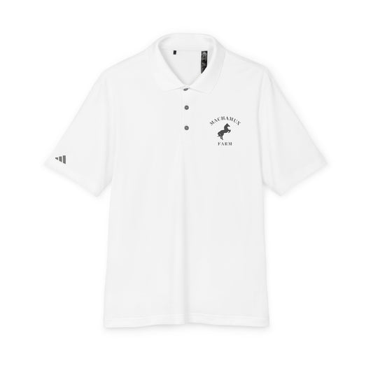 Machamux Farm Vintage Retro Embroidered Performance Polo Shirt - Black Logo