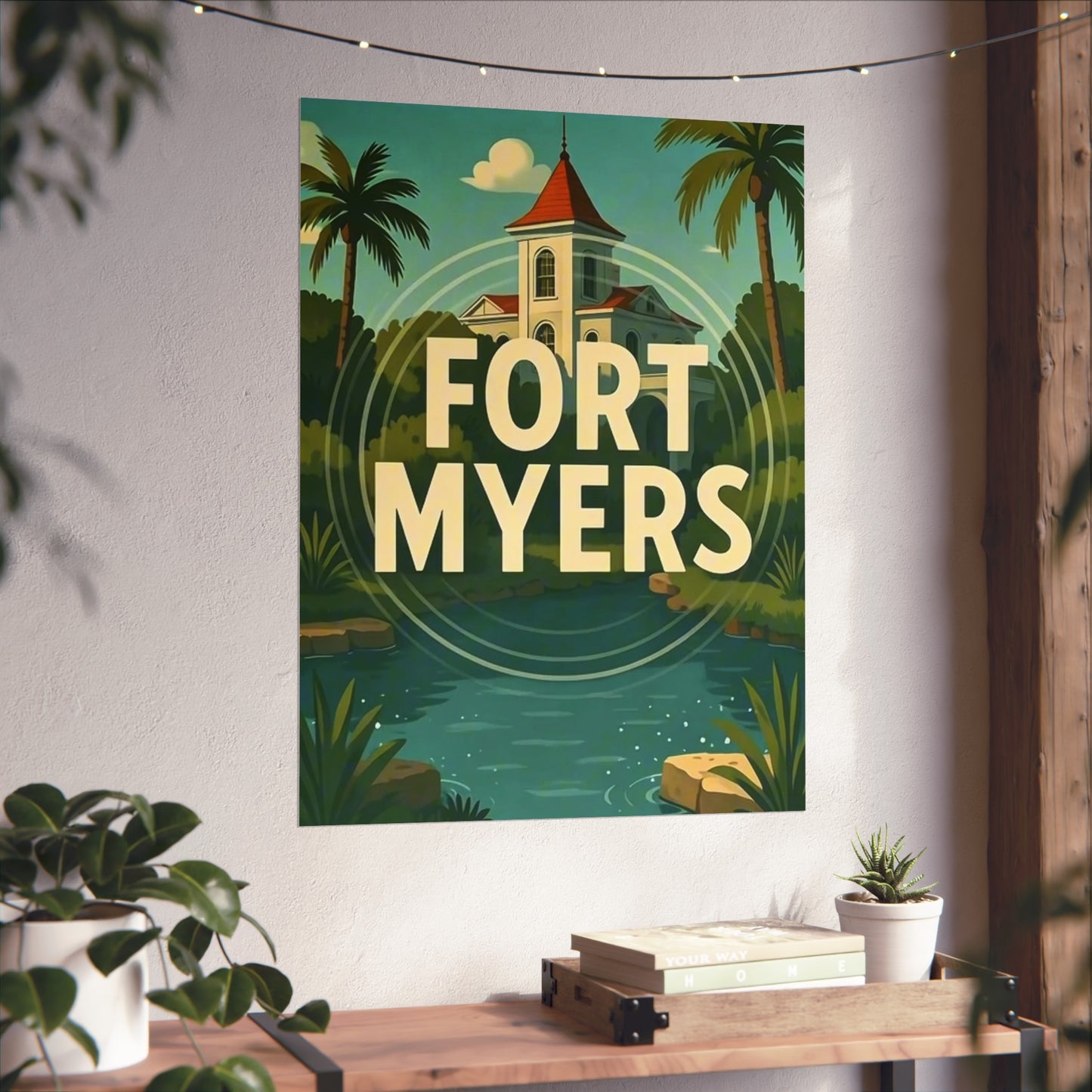 Fort Myers Florida Vintage Retro Giclée Print Art Series Poster