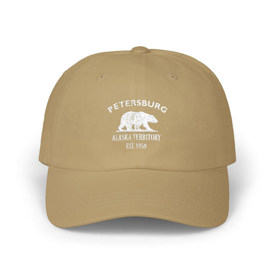 Petersburg Alaska Vintage Retro Embroidered Cotton Cap - White Logo
