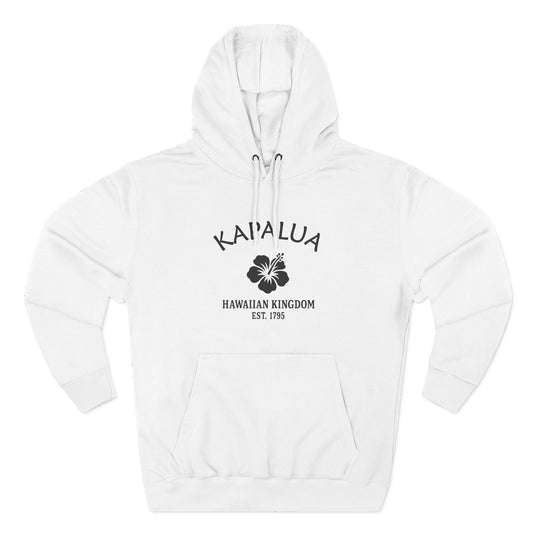Kapalua Hawaii Vintage Retro Unisex Heavy Cotton Hoodie - Black Logo