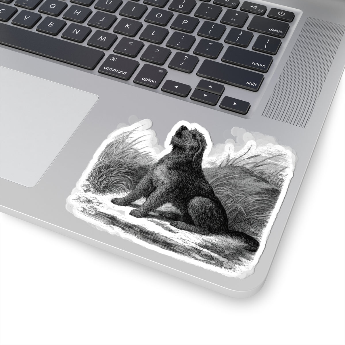 Otterhound Vintage Retro Kiss-Cut Vinyl Sticker - Howling For Fun