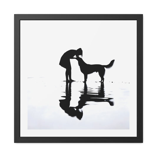 Kiss for the Hound - Tide & Light Series Framed Art Print