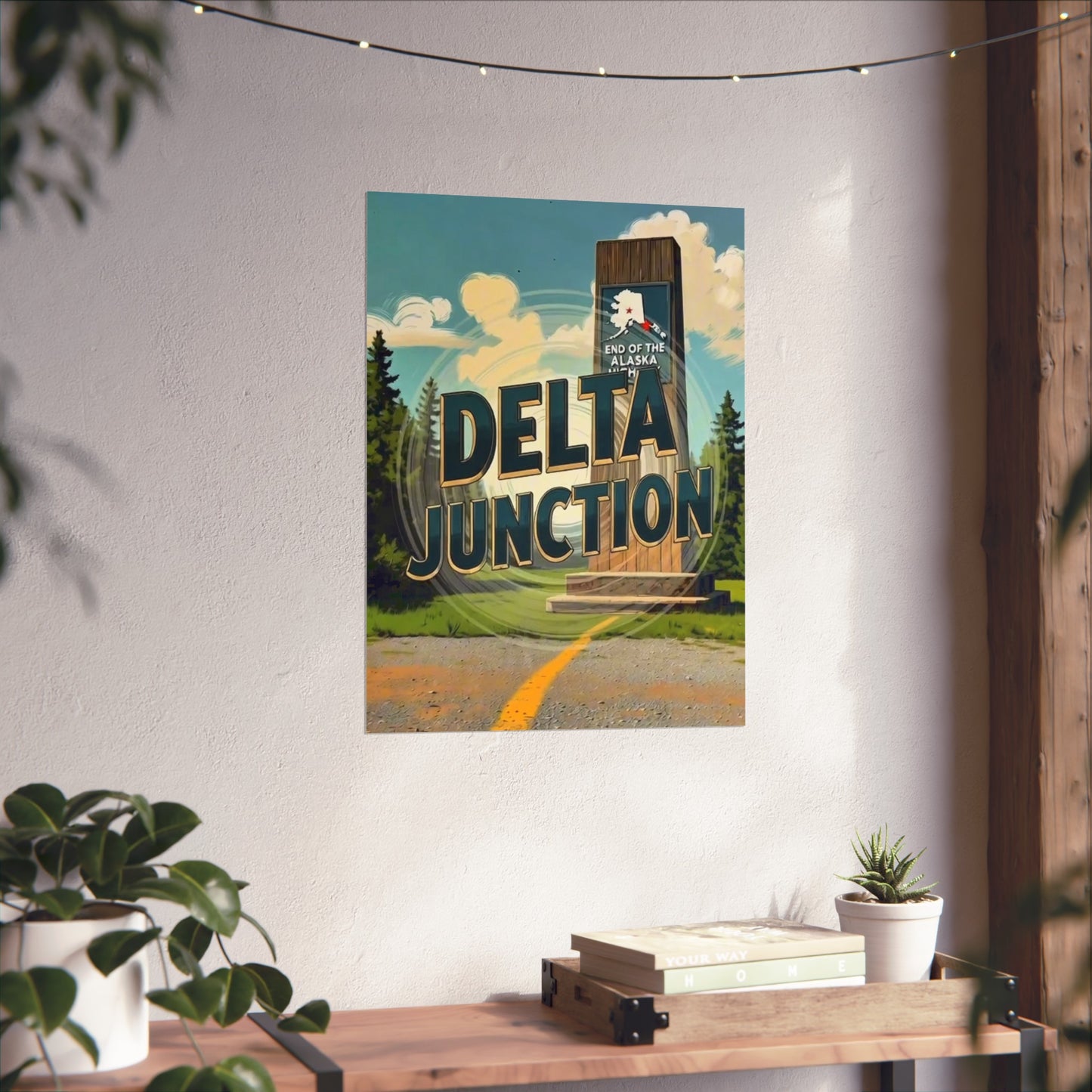 Delta Junction Alaska Vintage Retro Giclée Print Art Series Poster