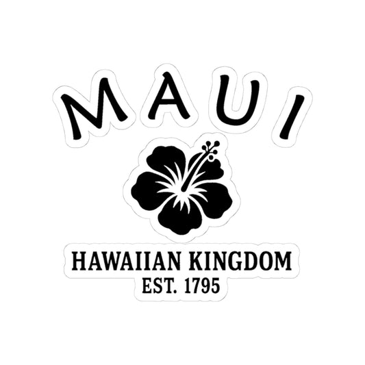 Maui Hawaii Vintage Retro Vinyl Sticker - Black Logo