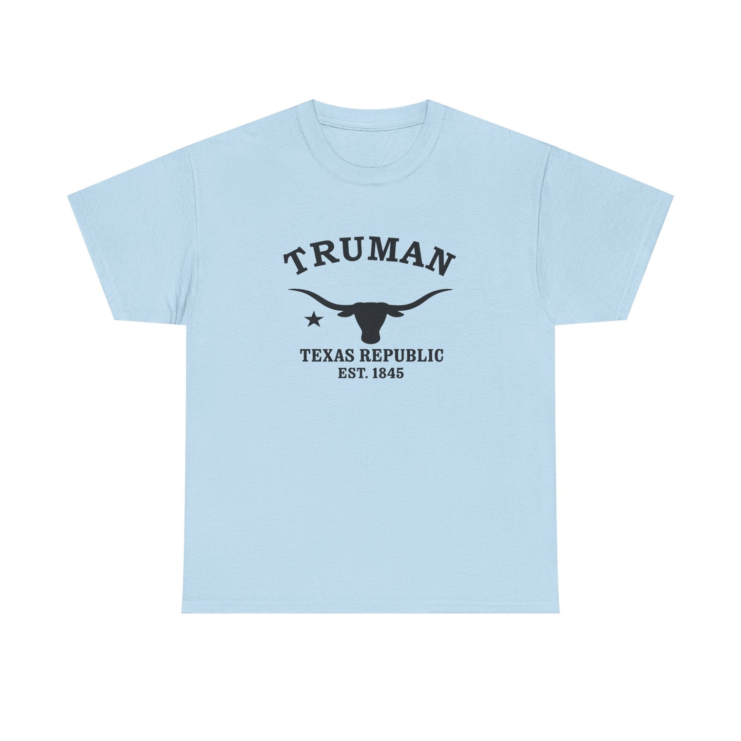 Truman Texas Vintage Retro Unisex Heavy Cotton Tee - Black Logo
