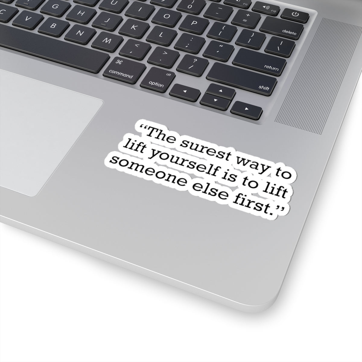 Quote 33 The Surest Way Vintage Retro Vinyl Sticker - Black Logo