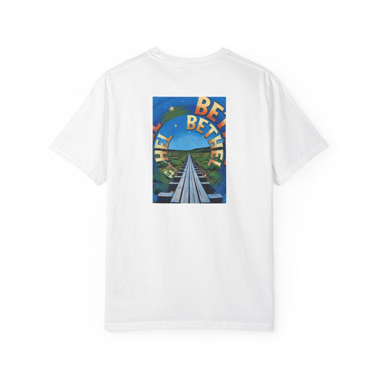 Bethel Alaska Vintage Retro Back Printed Art Series Cotton Tee - Black Logo