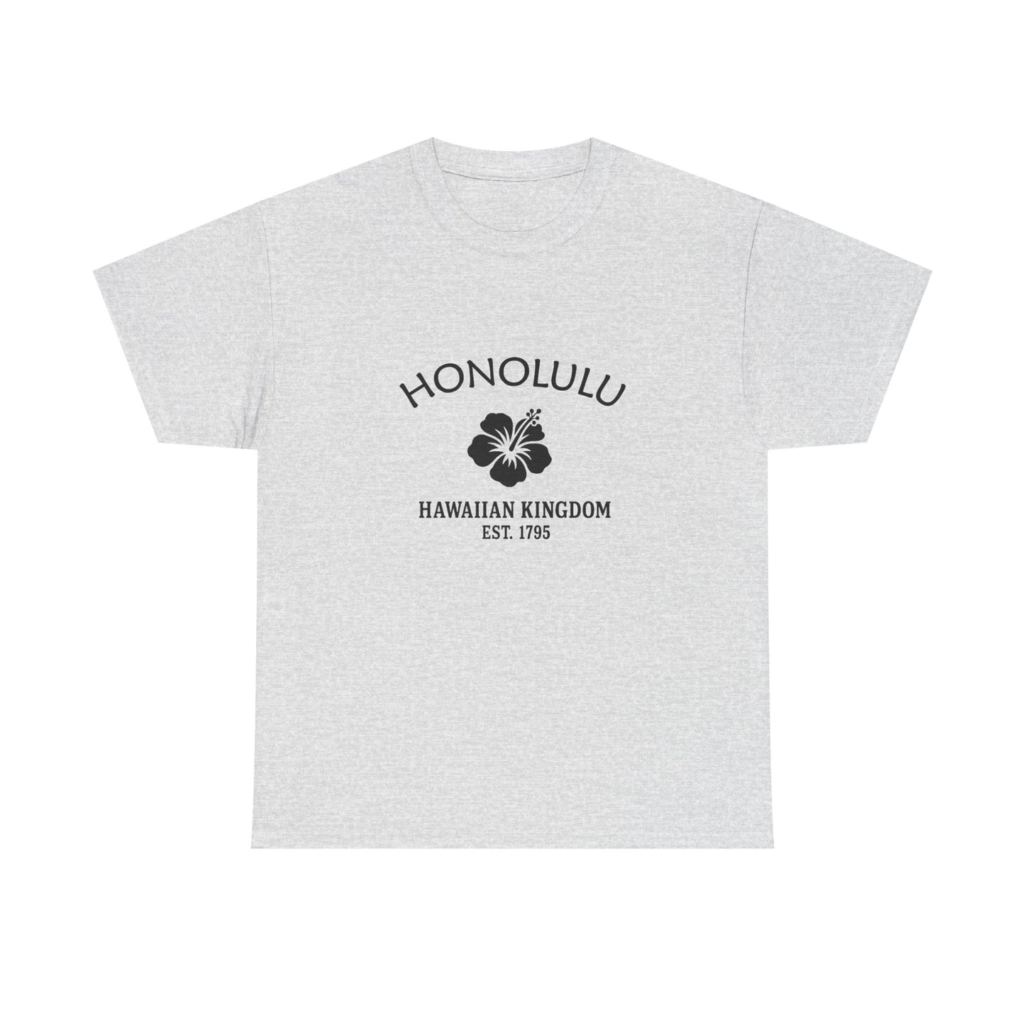 Honolulu Hawaii Vintage Retro Unisex Heavy Cotton Tee - Black Logo