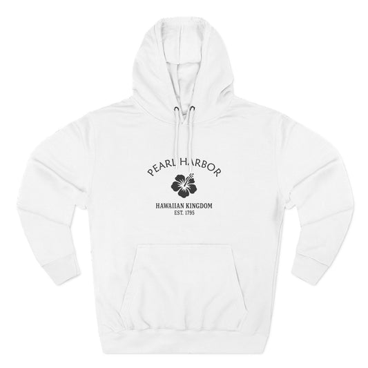 Pearl Harbor Hawaii Vintage Retro Unisex Heavy Cotton Hoodie - Black Logo