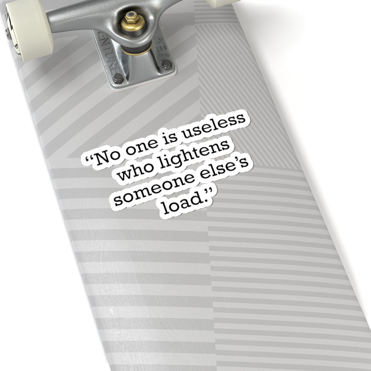 Quote 33 No One Is Vintage Retro Vinyl Sticker - Black Logo