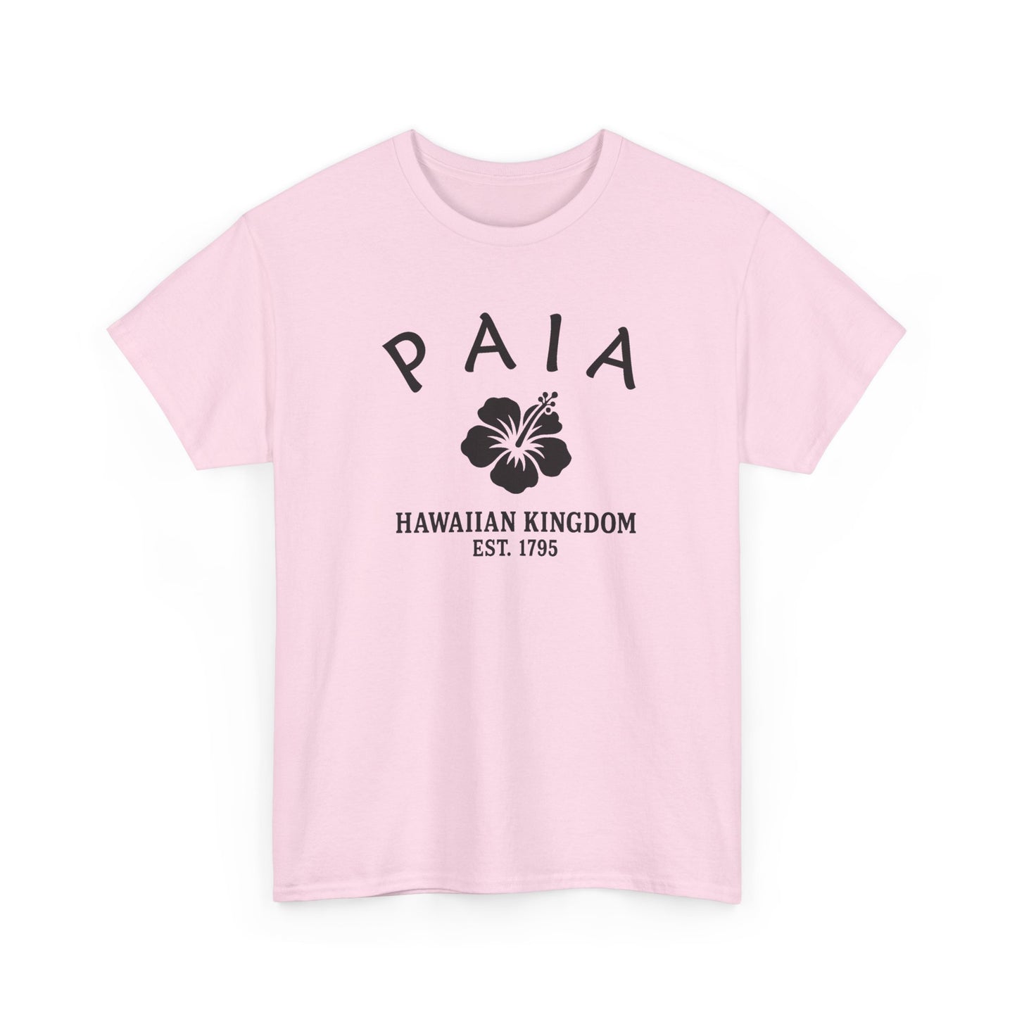Paia Hawaii Vintage Retro Unisex Heavy Cotton Tee - Black Logo