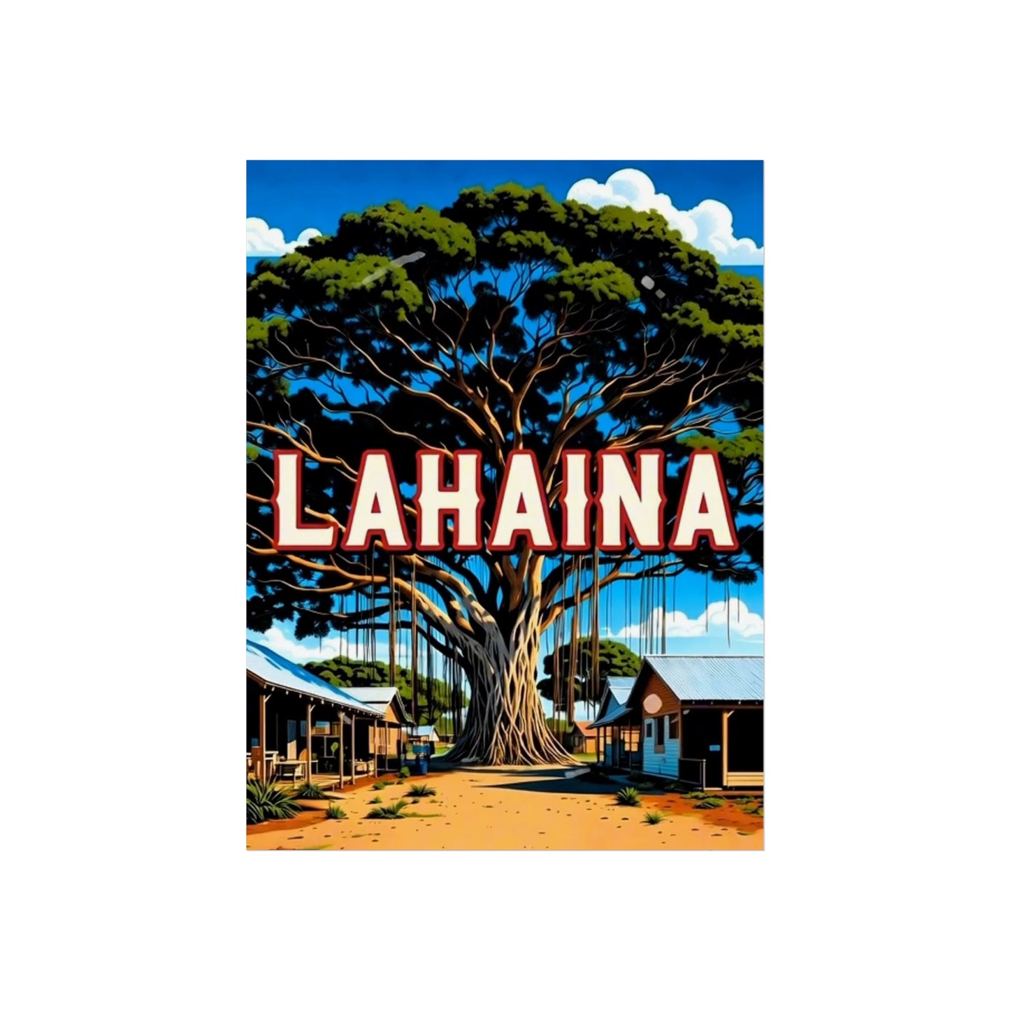 Lahaina Hawaii Vintage Retro Giclée Print Art Series Poster
