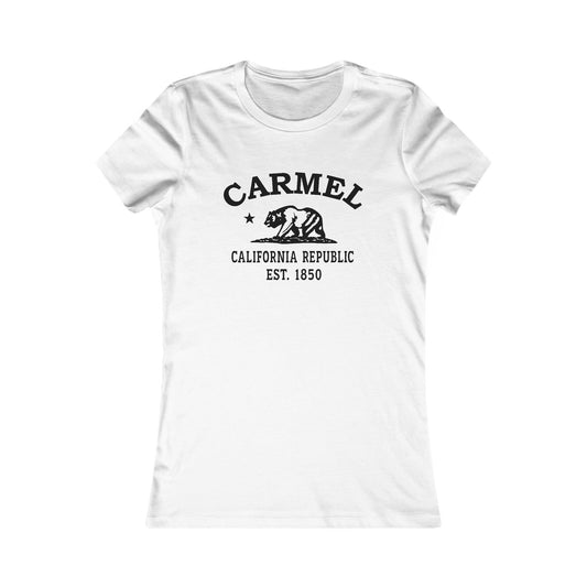 Carmel California Vintage Retro Unisex Heavy Cotton Hoodie - Black Logo