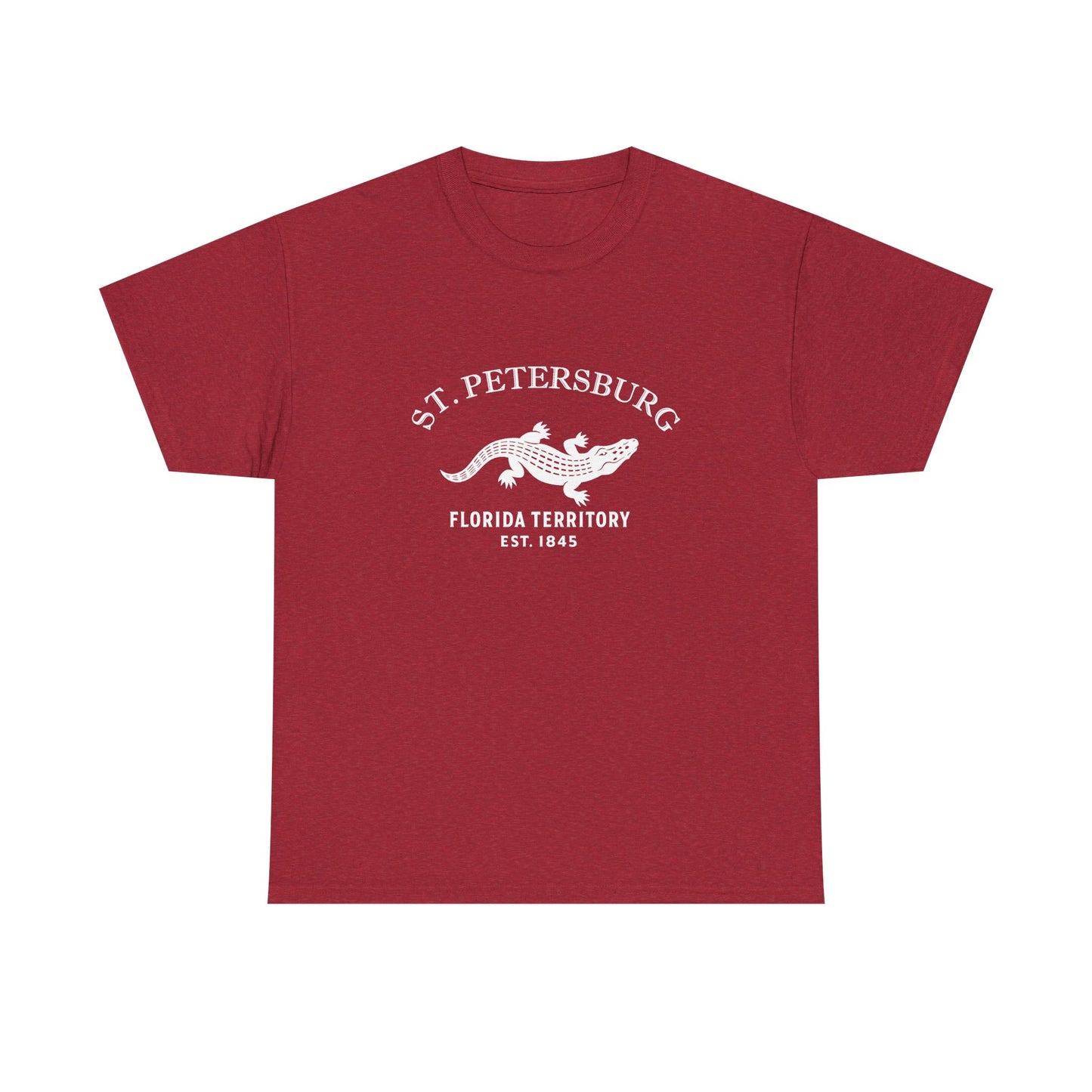 St Petersburg Florida Vintage Retro Unisex Heavy Cotton Tee - White Logo