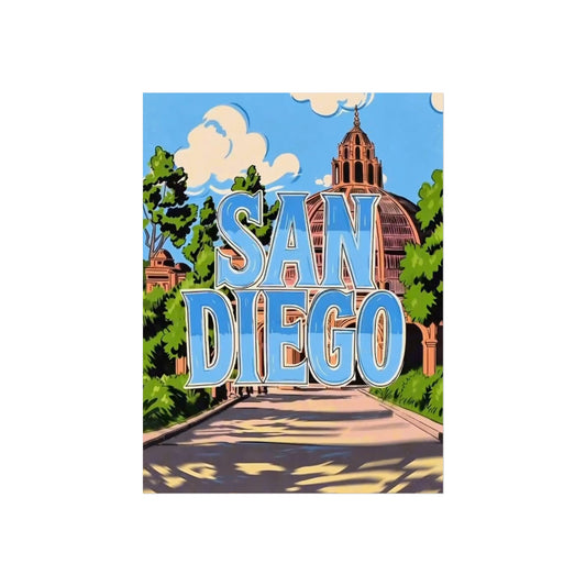San Diego California Vintage Retro Giclée Print Art Series Poster