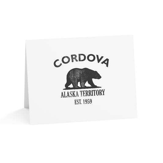 Cordova Alaska Vintage Retro Thank You Card Set - Black Logo